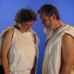 Echo and Zeus look down on humans
