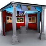 with screens at front top and rear