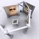 Design 3a. Variation on plasma screens, mini temple
